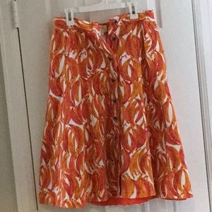 Anthropologie Adorable Banana Print Skirt by Maeve
